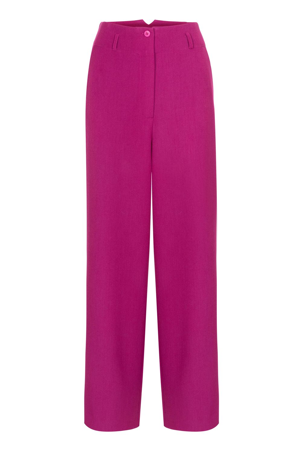 Pantalon violet, coupe droite, à jambes longues et amples