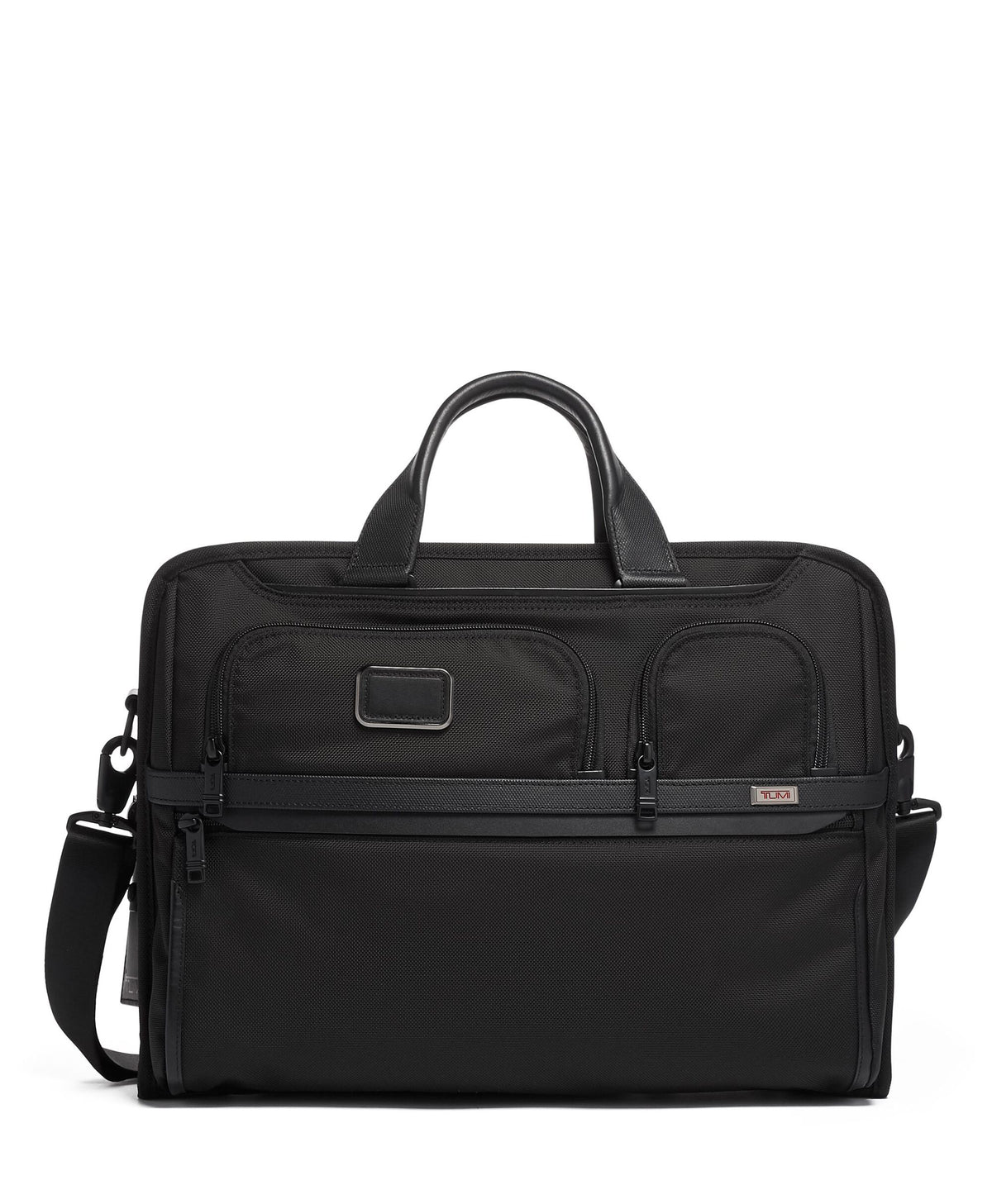 Alpha Compact Large Laptop Brief - Black