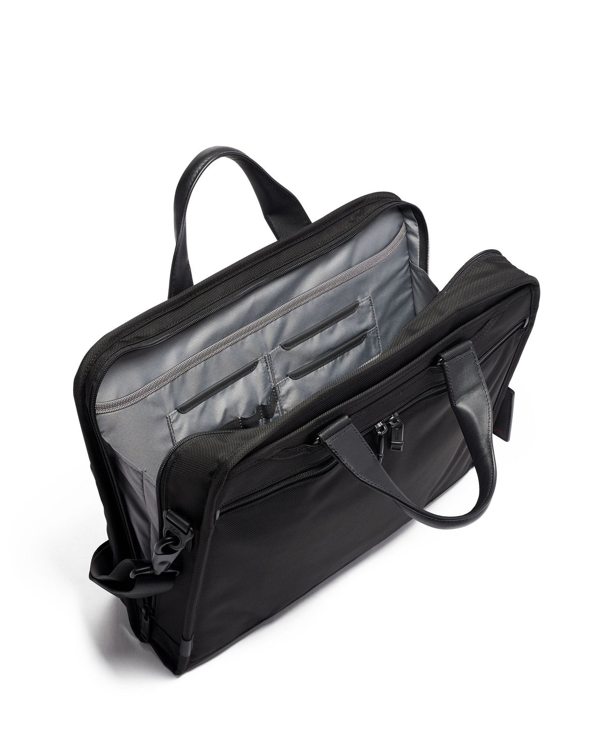 Alpha Compact Large Laptop Brief - Black