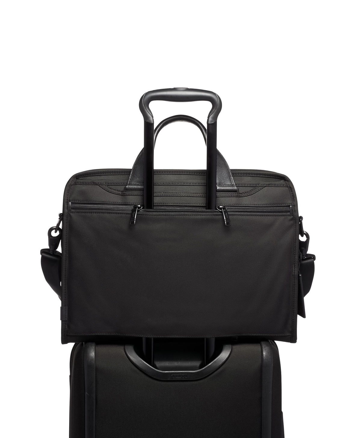 Alpha Compact Large Laptop Brief - Black