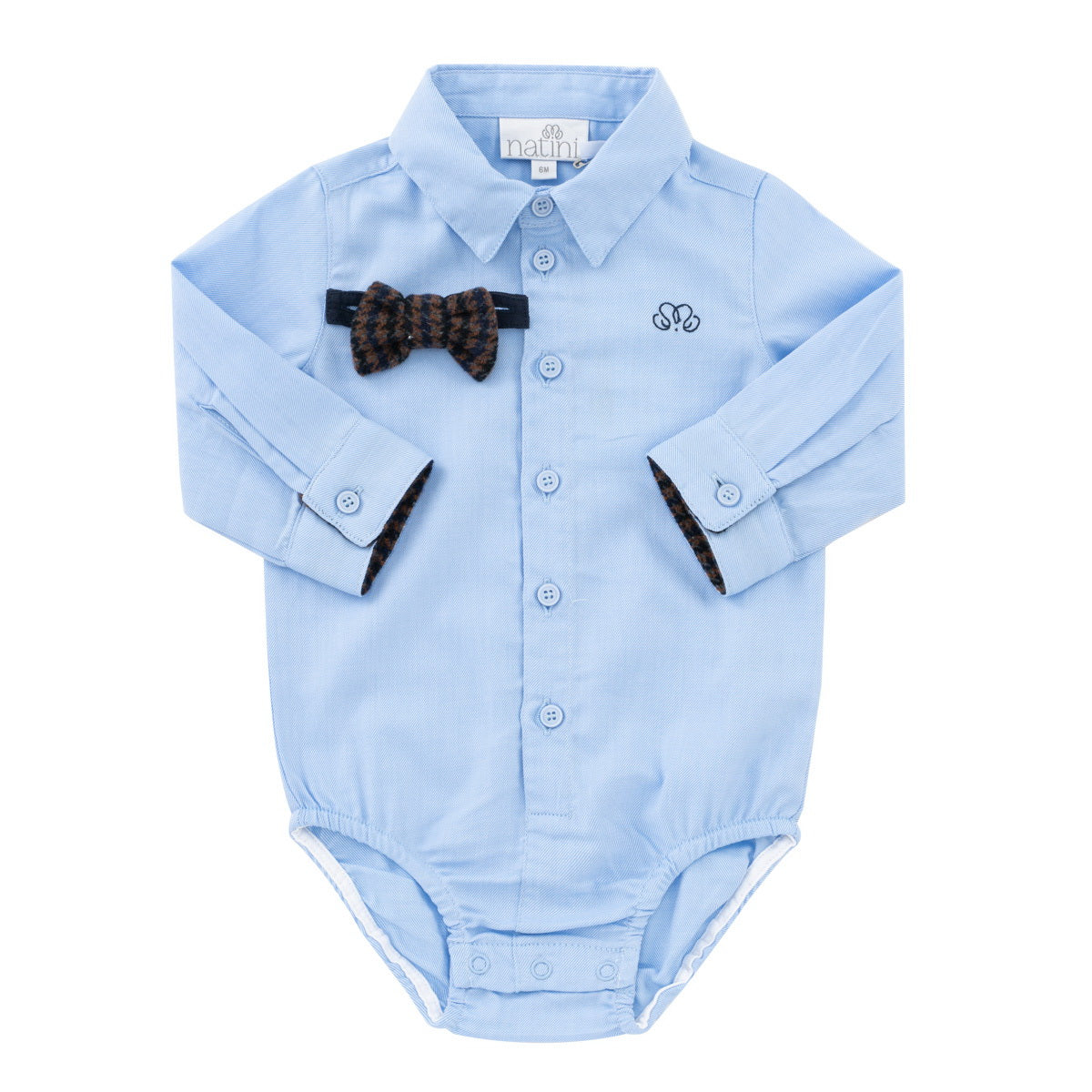 Bodyshirt Pierrot Bow Square - Bleu