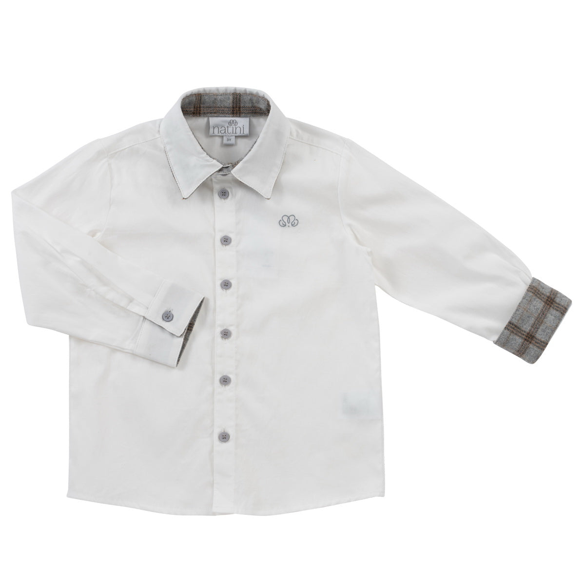Shirt Caspar Vichy - Blanc Cassé