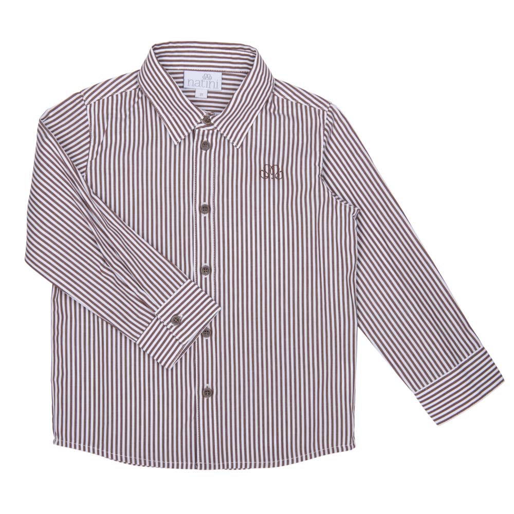 Shirt Pierrot Stripes - Marron