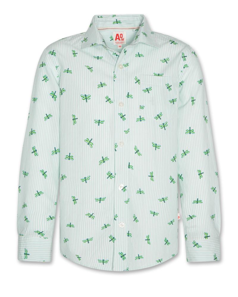 Tim Pocket Dragonfly Shirt - Ocean