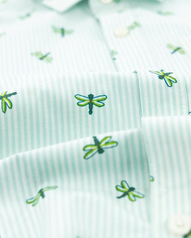 Tim Pocket Dragonfly Shirt - Ocean