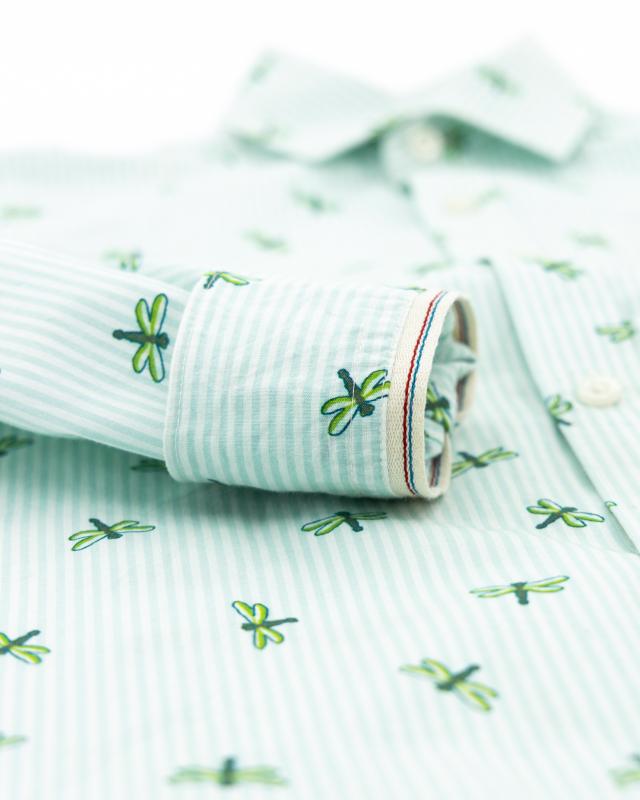 Tim Pocket Dragonfly Shirt - Ocean