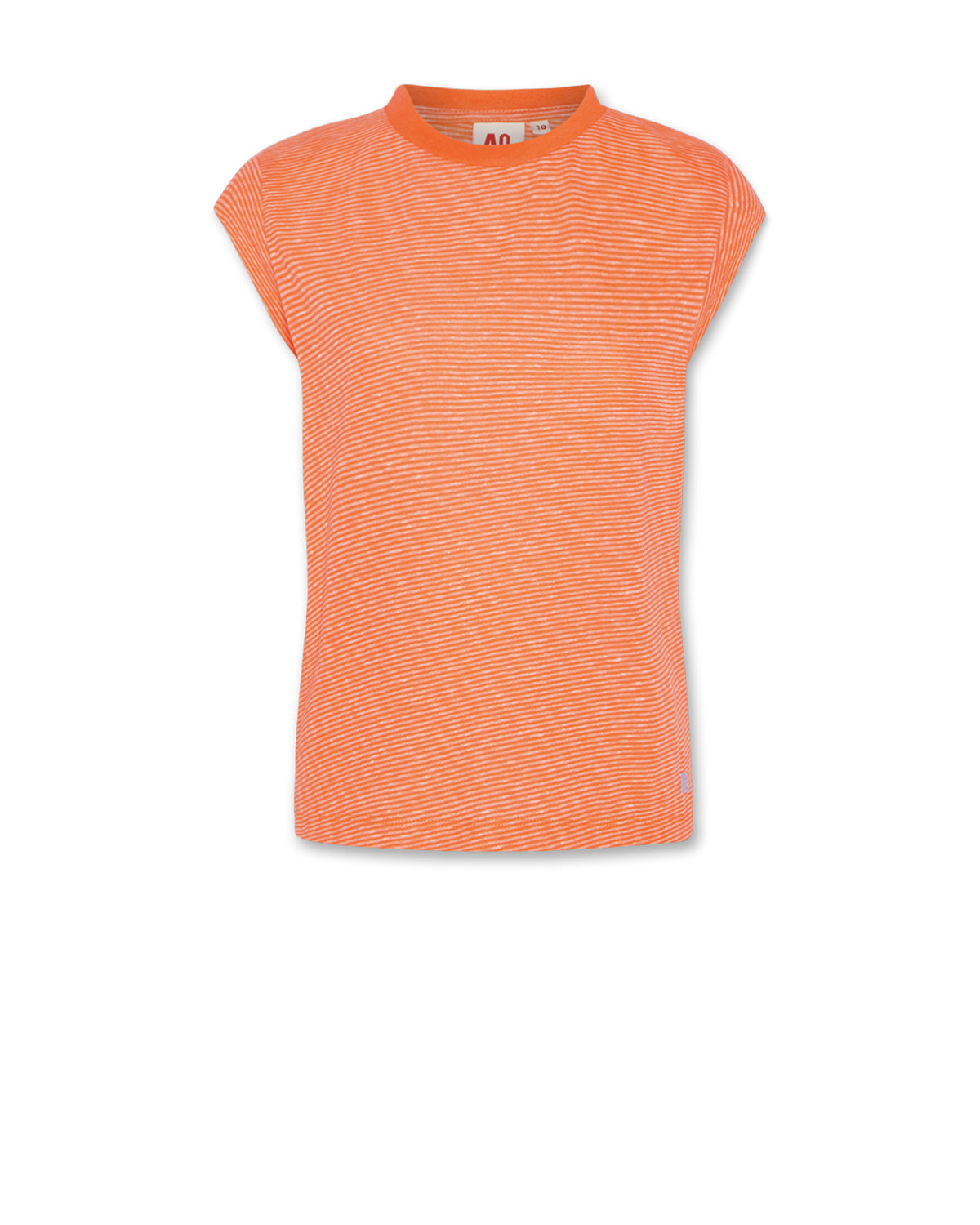 Zeida T-Shirt Logo Stripe - Fluo Coral
