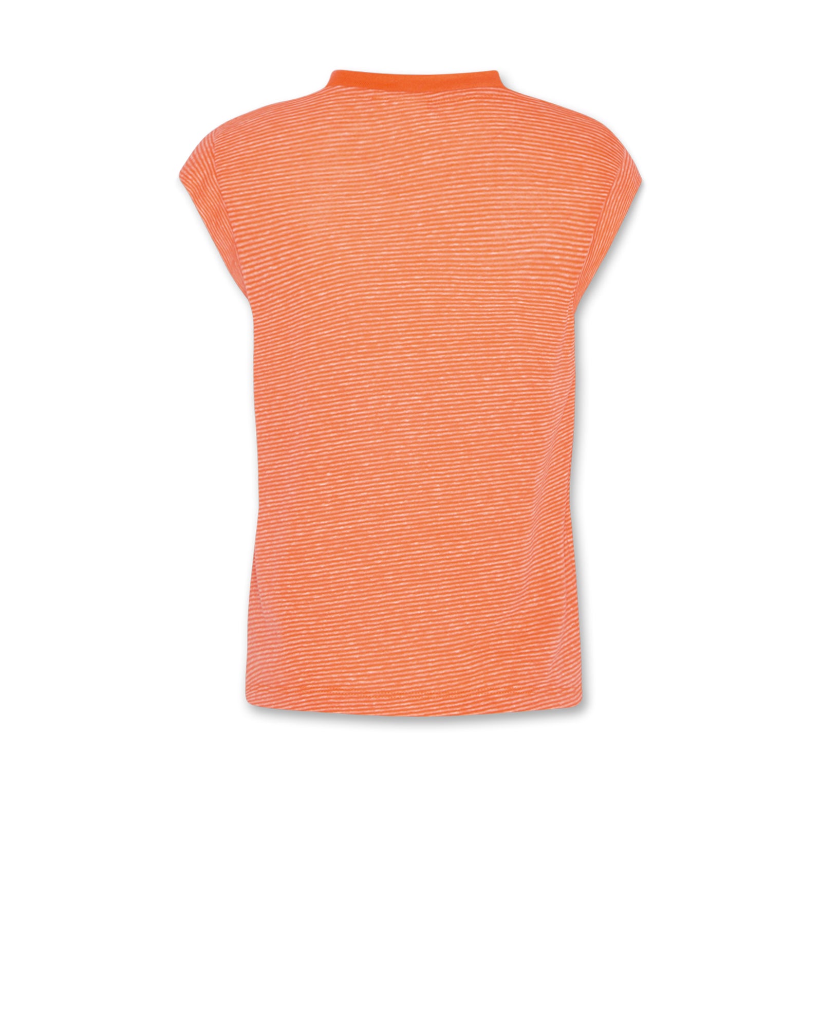 Zeida T-Shirt Logo Stripe - Fluo Coral