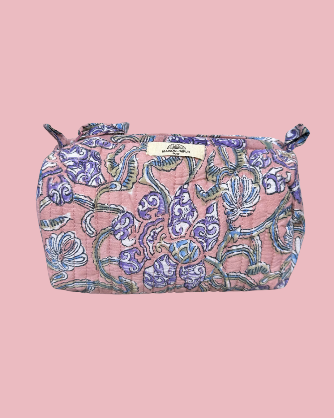 Pouch Delhi S Rose en voile de coton