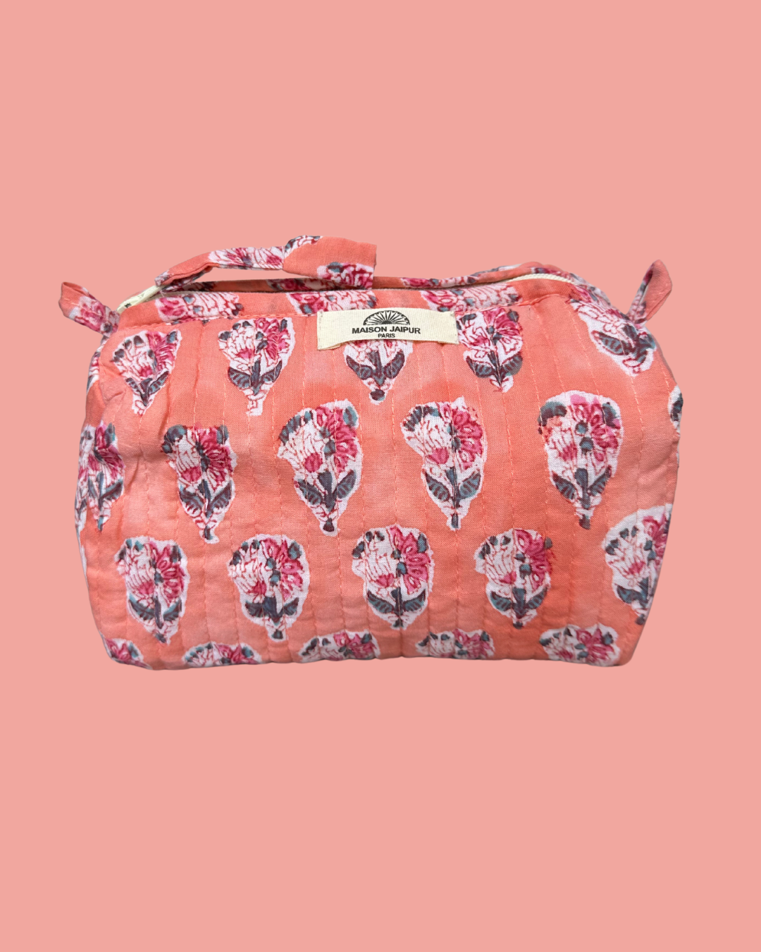 Pouch Delhi S Rose en voile de coton