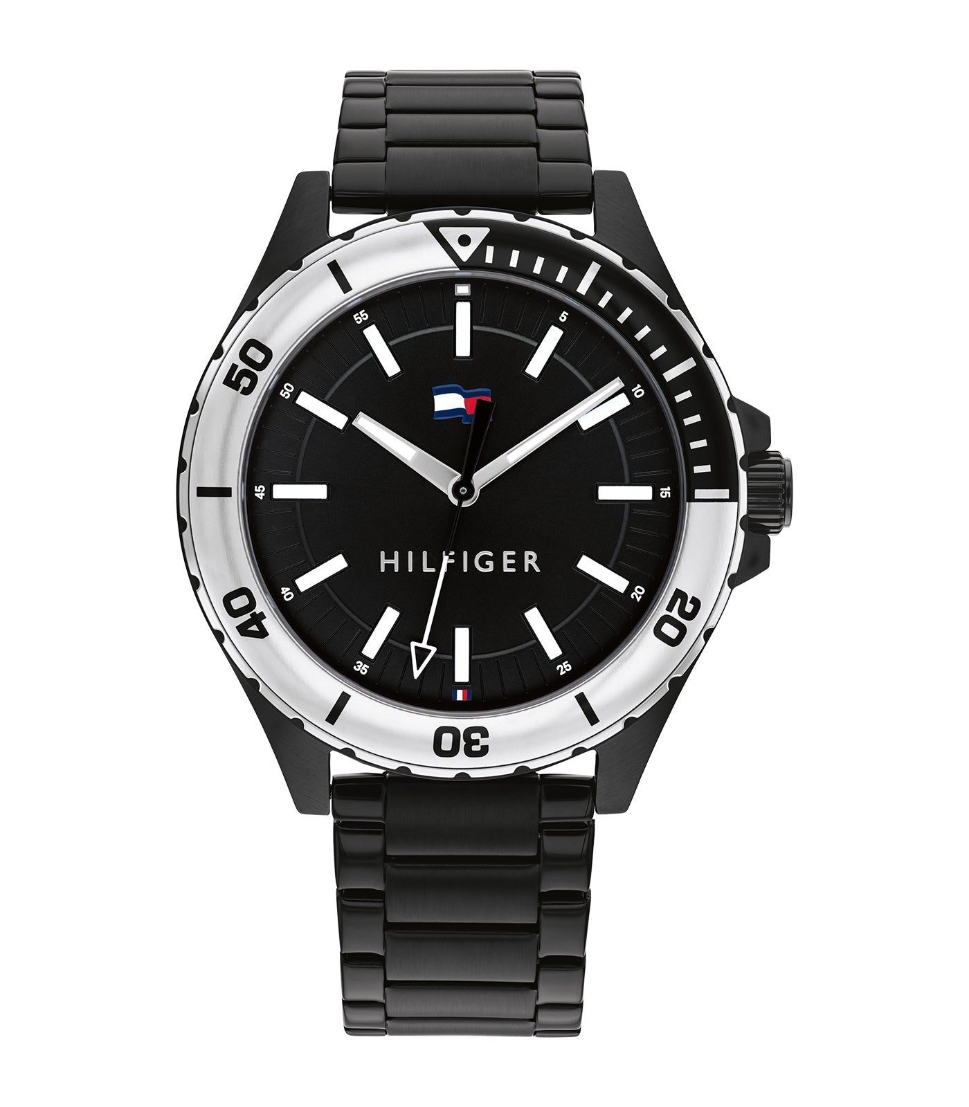 Tommy Hilfiger - Sport - Homme - Bracelet Noir- Cadran Noir-Boitier Noir