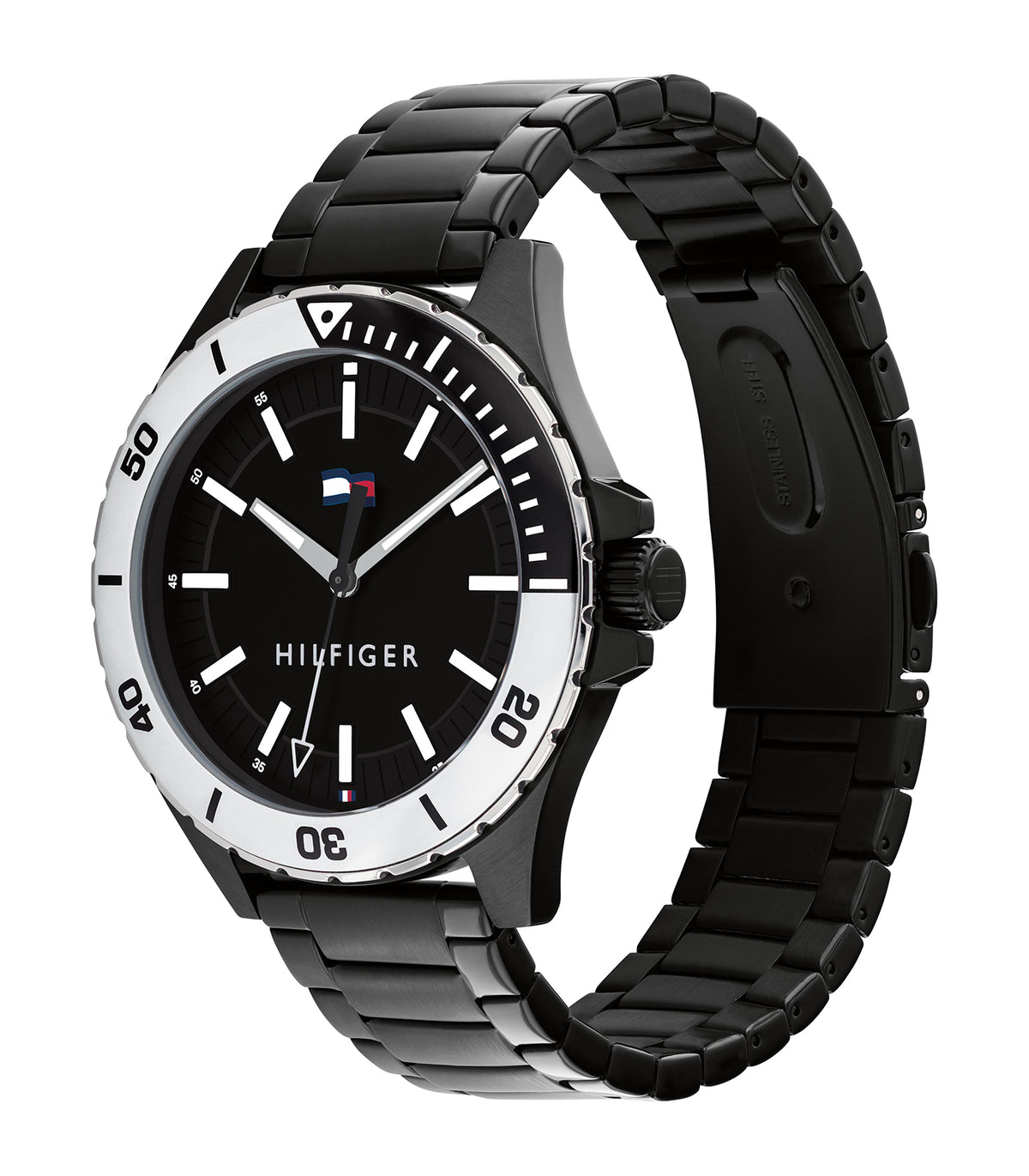Tommy Hilfiger - Sport - Homme - Bracelet Noir- Cadran Noir-Boitier Noir