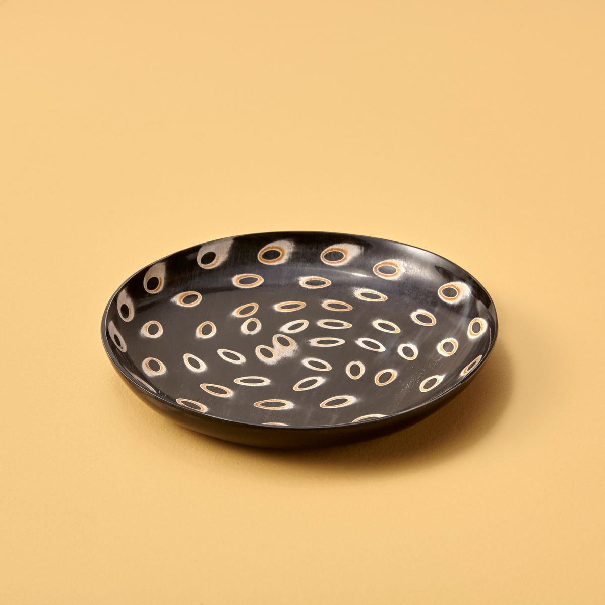 Assiette en corne Peacock, petite