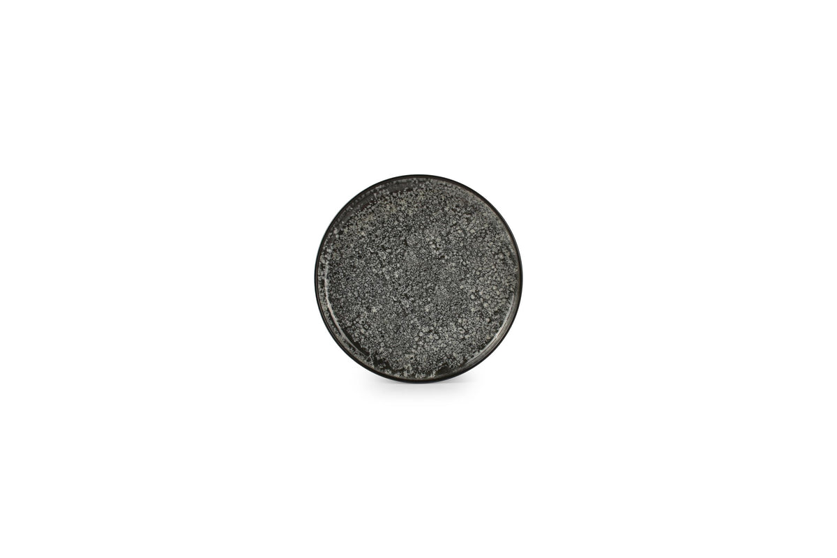 Ona - Assiette plate 20cm noir Gravel - set/2