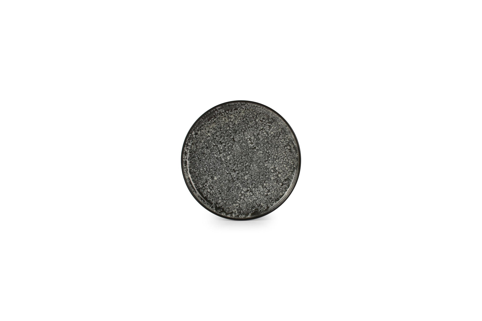 Ona - Assiette plate 20cm noir Gravel - set/2