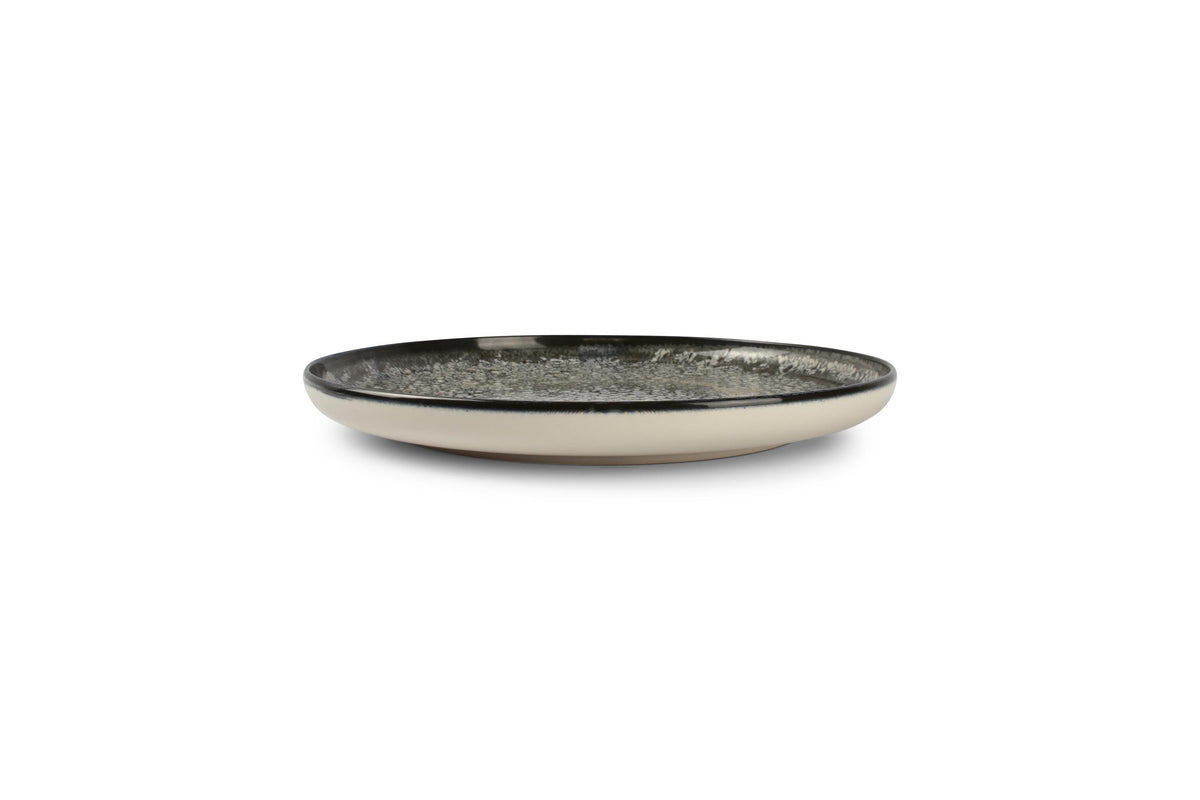 Ona - Assiette plate 27cm noir Gravel - set/2