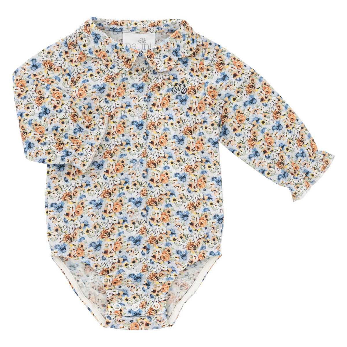 Bodyblouse Cynthia Flowers - Blanc Cassé