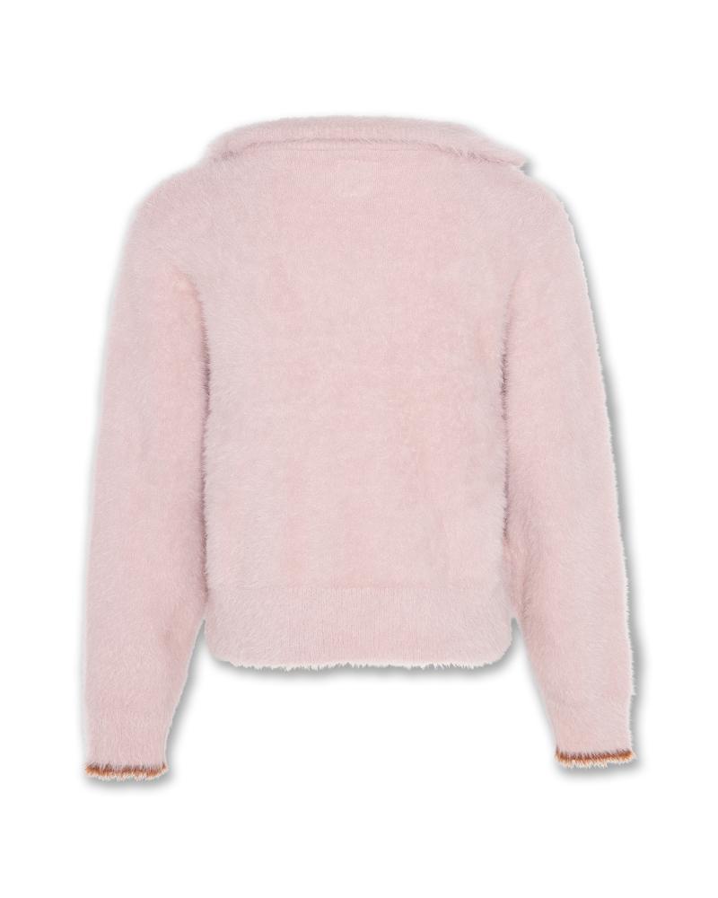 Chris Zipped Mock-Neck - Dusty Pink