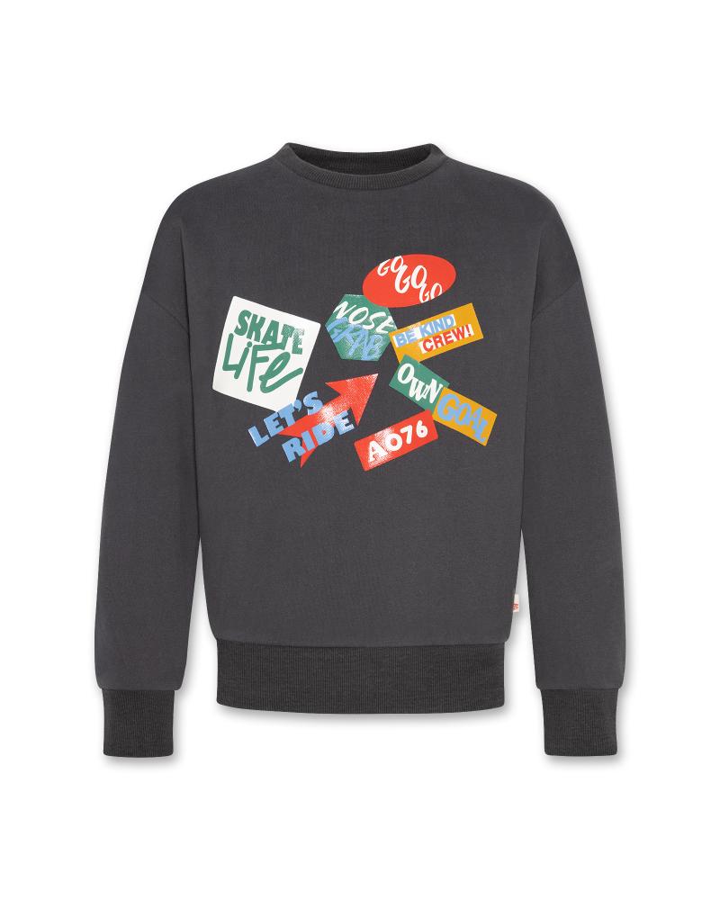 Zachary Oversized Stickers - Washed Black