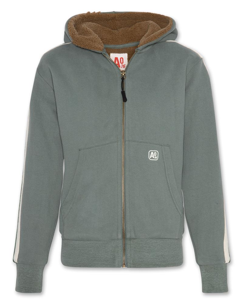 Norman Full Zip Teddy - Dark Olive