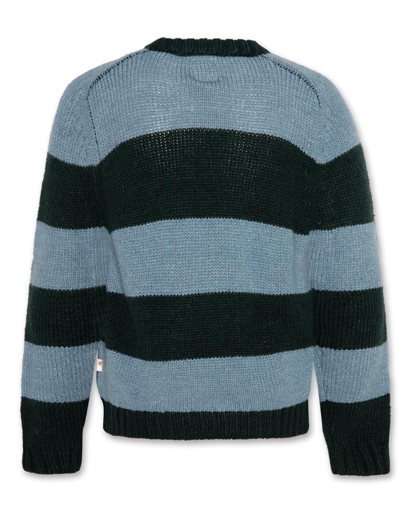 Adrian Stripe C-Neck - Blue