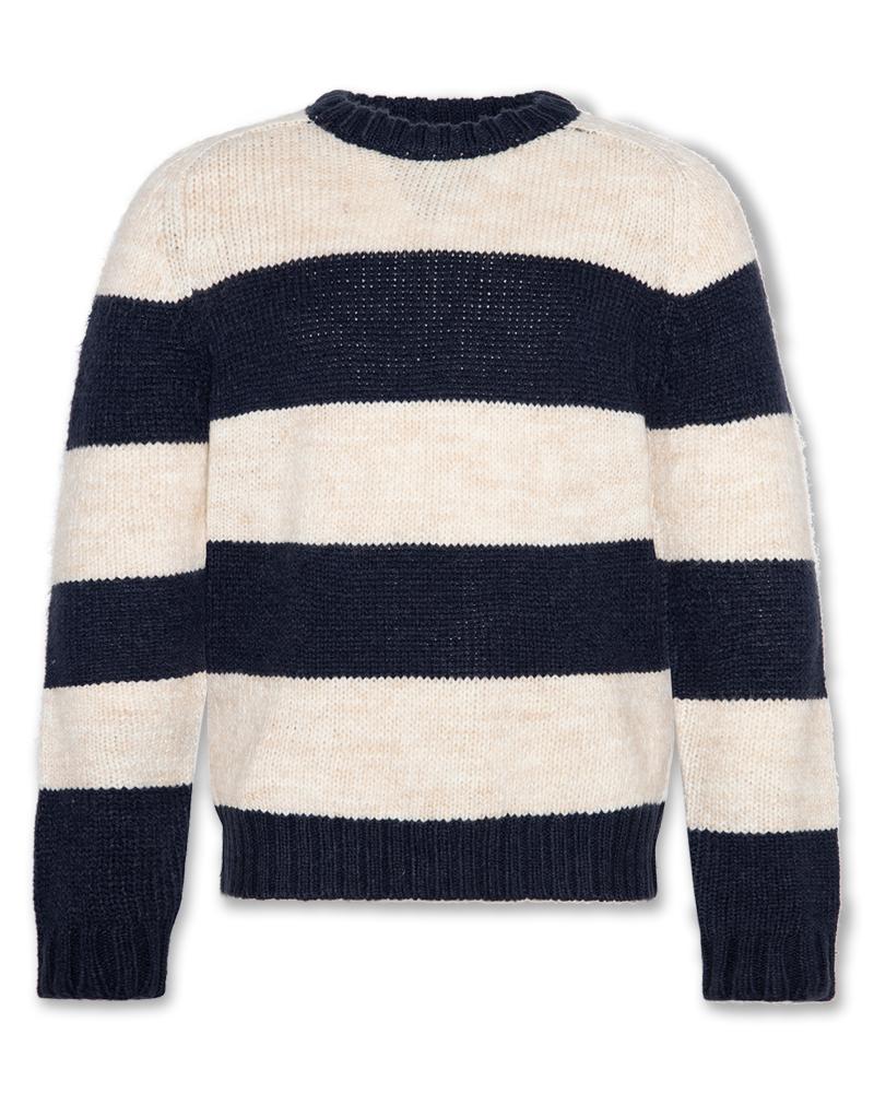 Adrian Stripe C-Neck - Natural