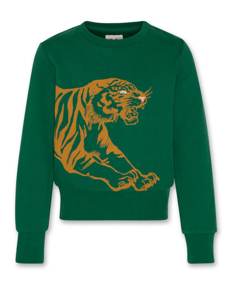 Lana C-Neck Sweater Tiger - Green