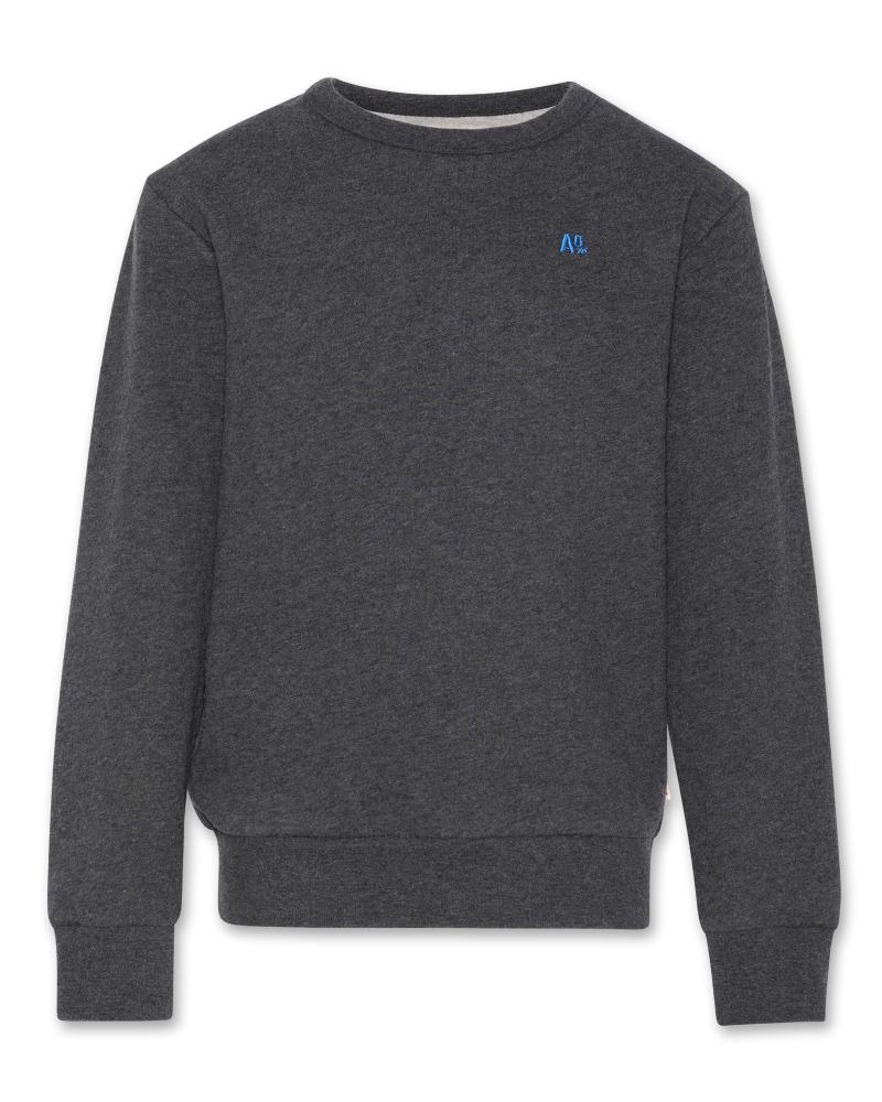 Tom C-Neck Sweater Logo - Heather Charcoal