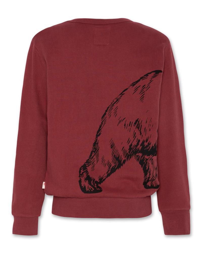 Tom C-Neck Sweater Bear - Dark Red