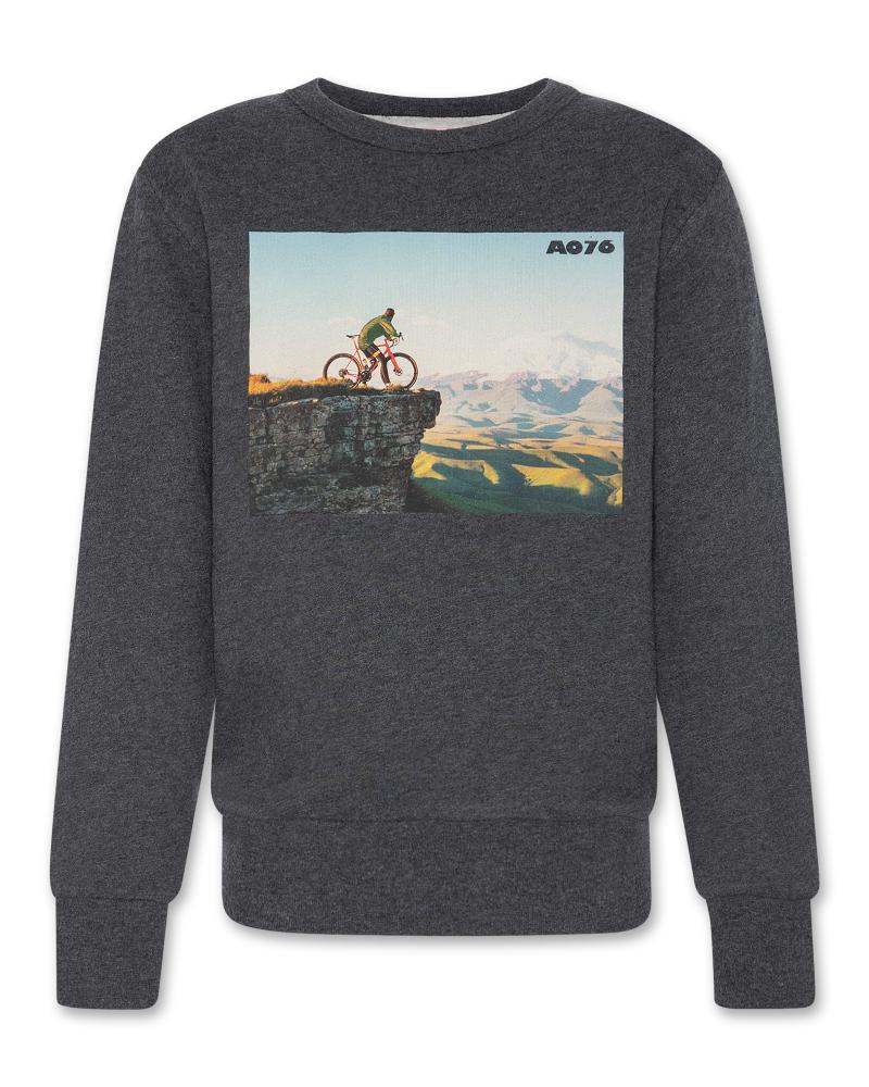 Tom C-Neck Sweater Bike - Heather Charcoal