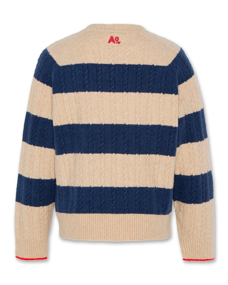 Adrian C-Neck Stripes - Natural