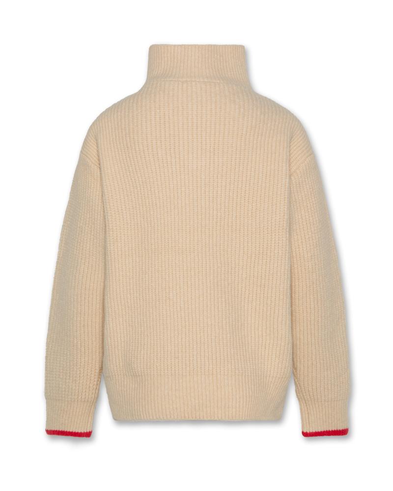 Dev Zipped Mock Neck - Natural