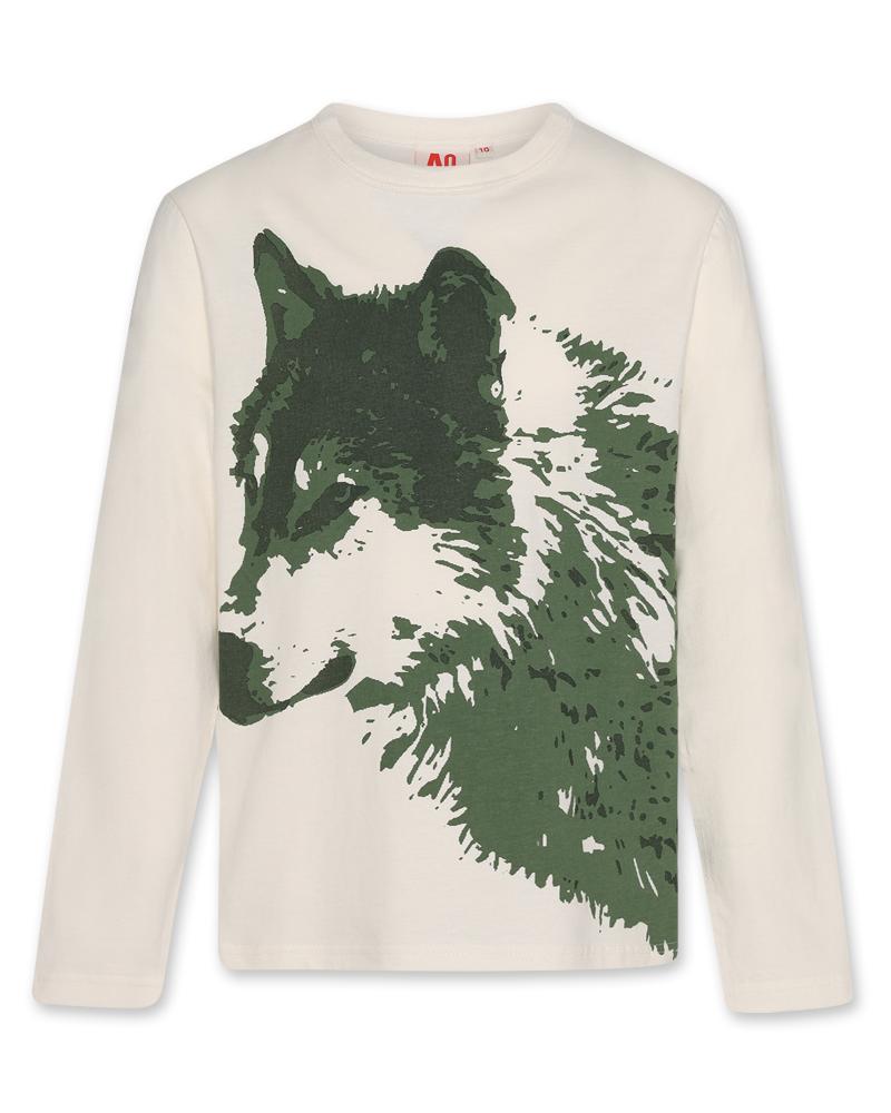 Mathew T-Shirt Wolf - Ivory
