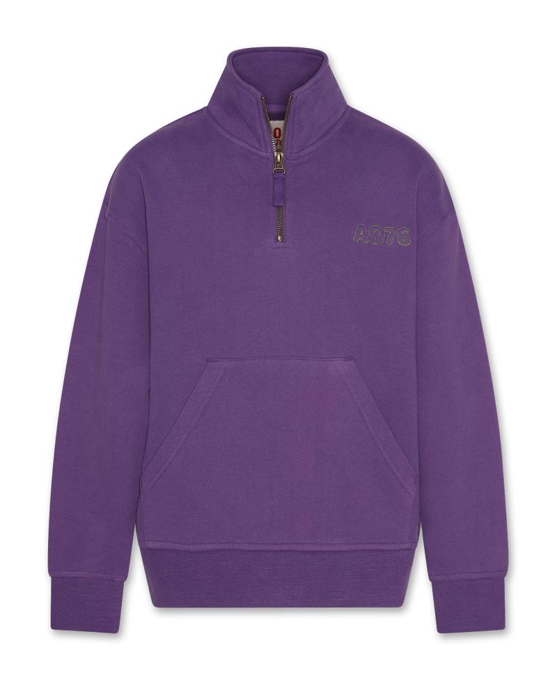 Leo Mock Neck Sweater - Purple