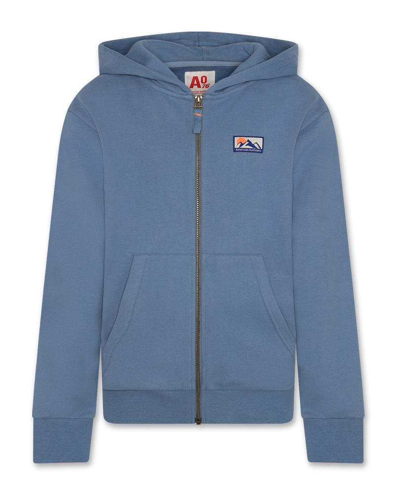 Norman Hoodie Zip Sweater - Blue