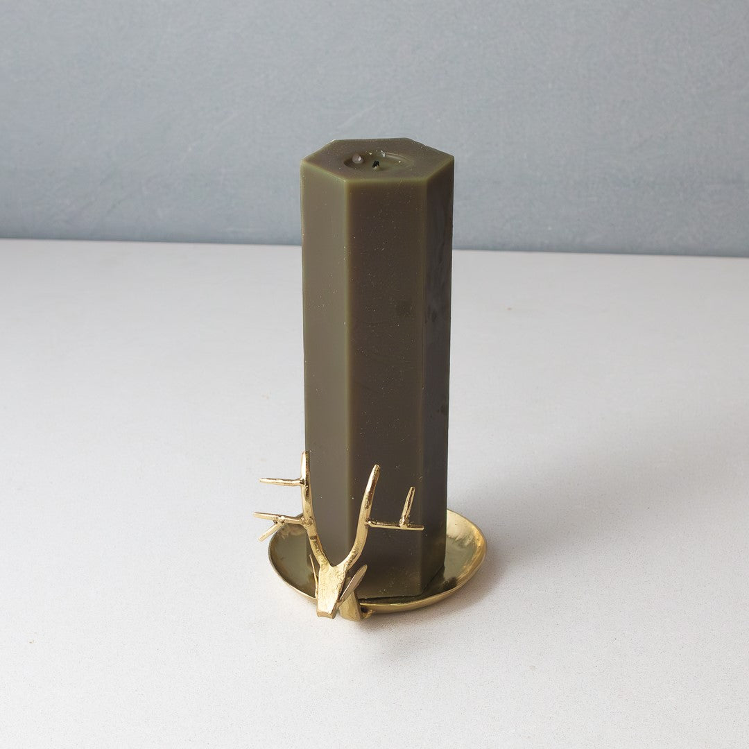 Coupelle pour bougie pilier, renne