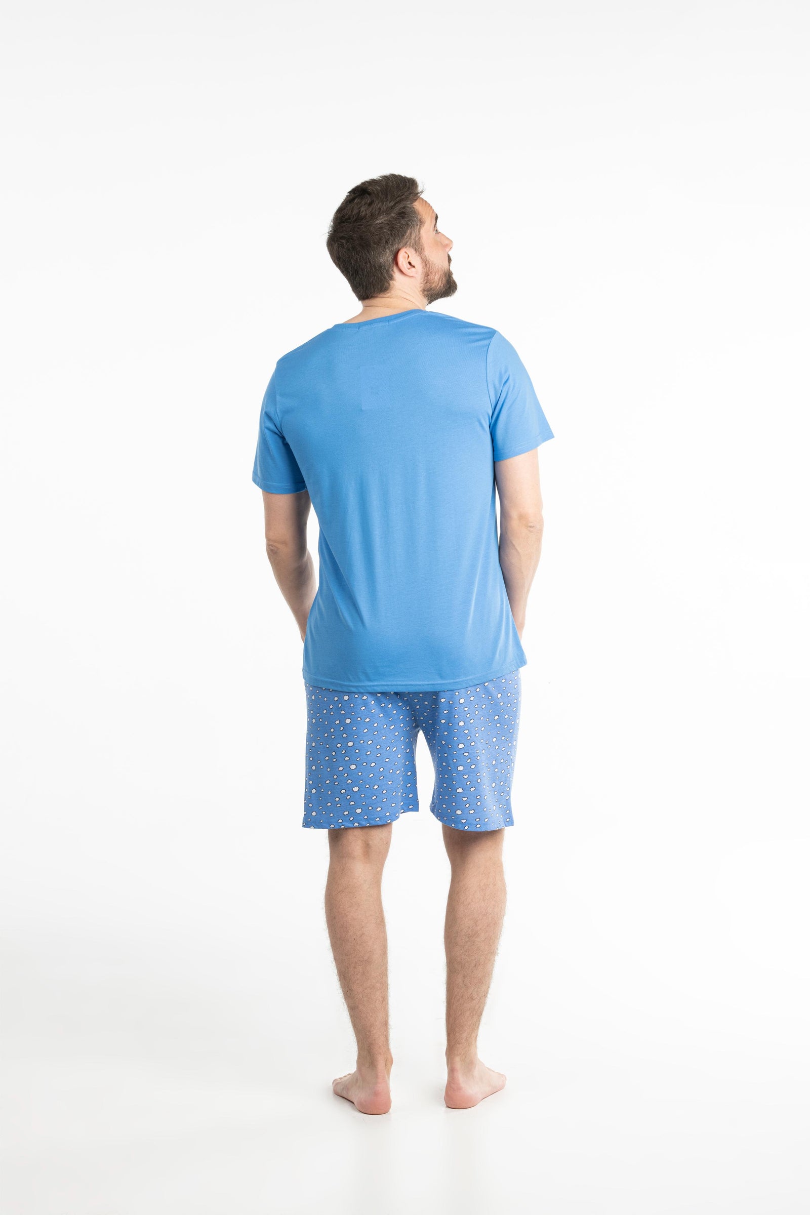 Short Pyjama - Homme - Bleu Moyen
