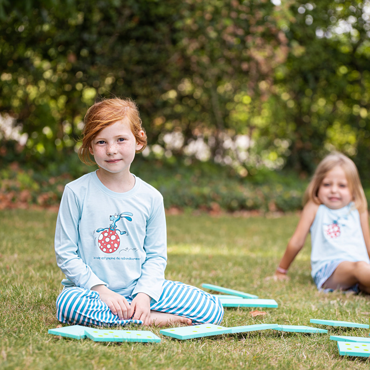 Pyjama long - Enfant mixte - Bleu Eau Claire