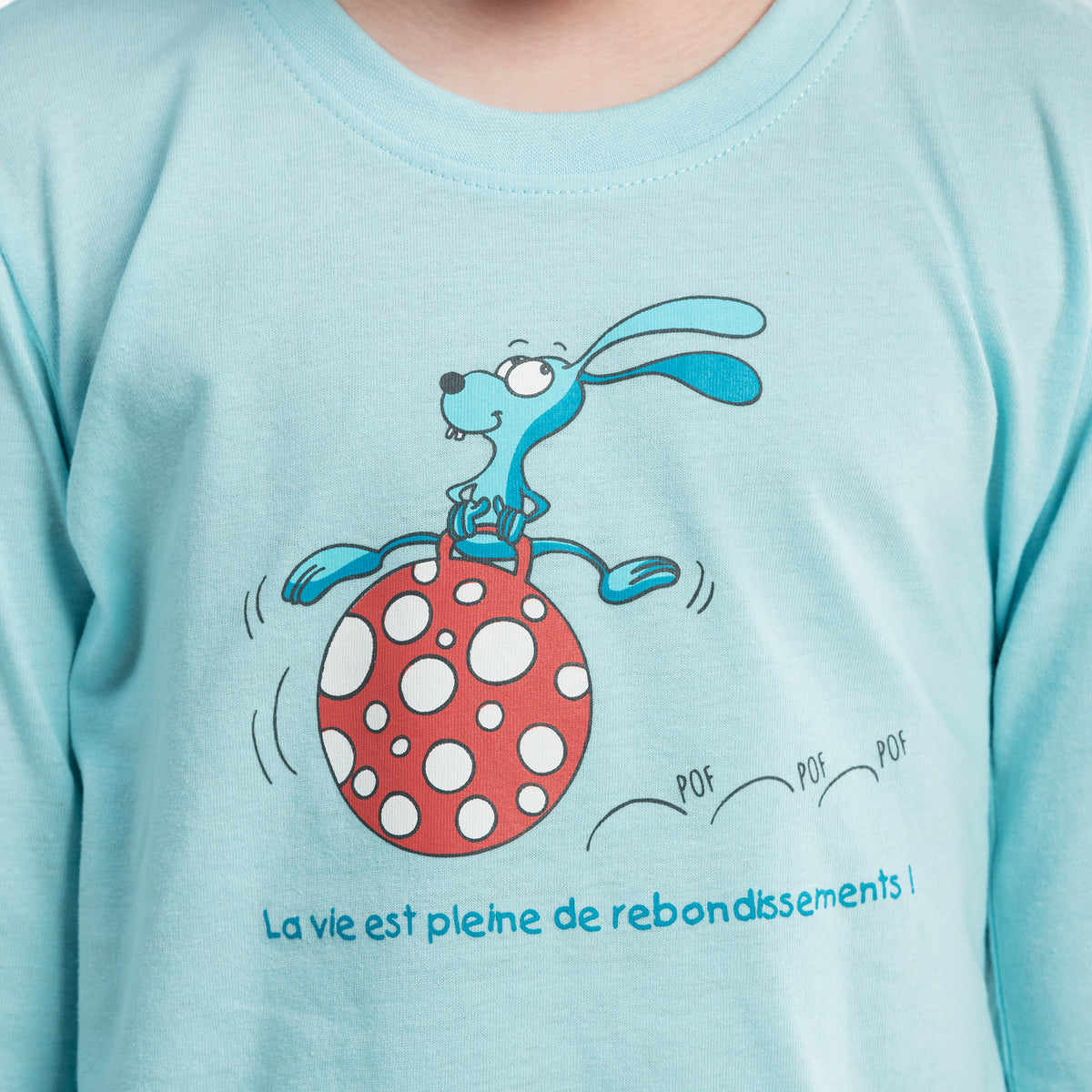 Pyjama long - Enfant mixte - Bleu Eau Claire