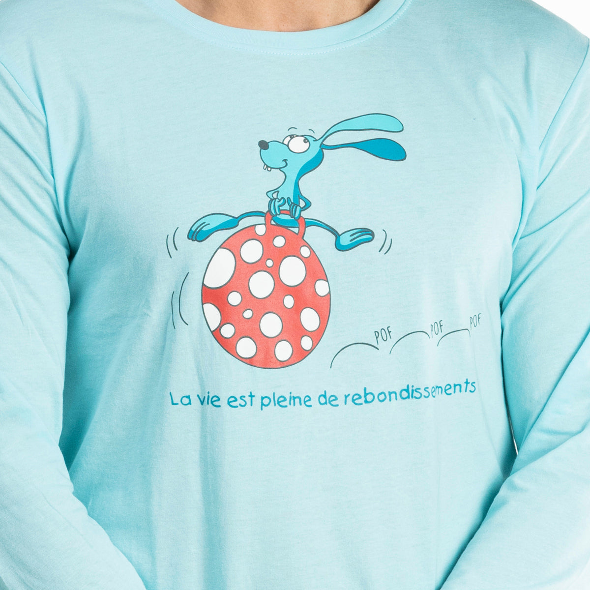 Pyjama Long - Homme - Bleu Eau Claire