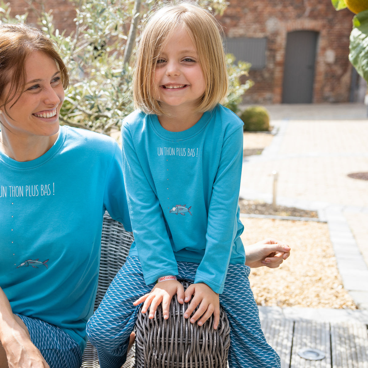 Pyjama long - Enfant mixte - Bleu Horizon