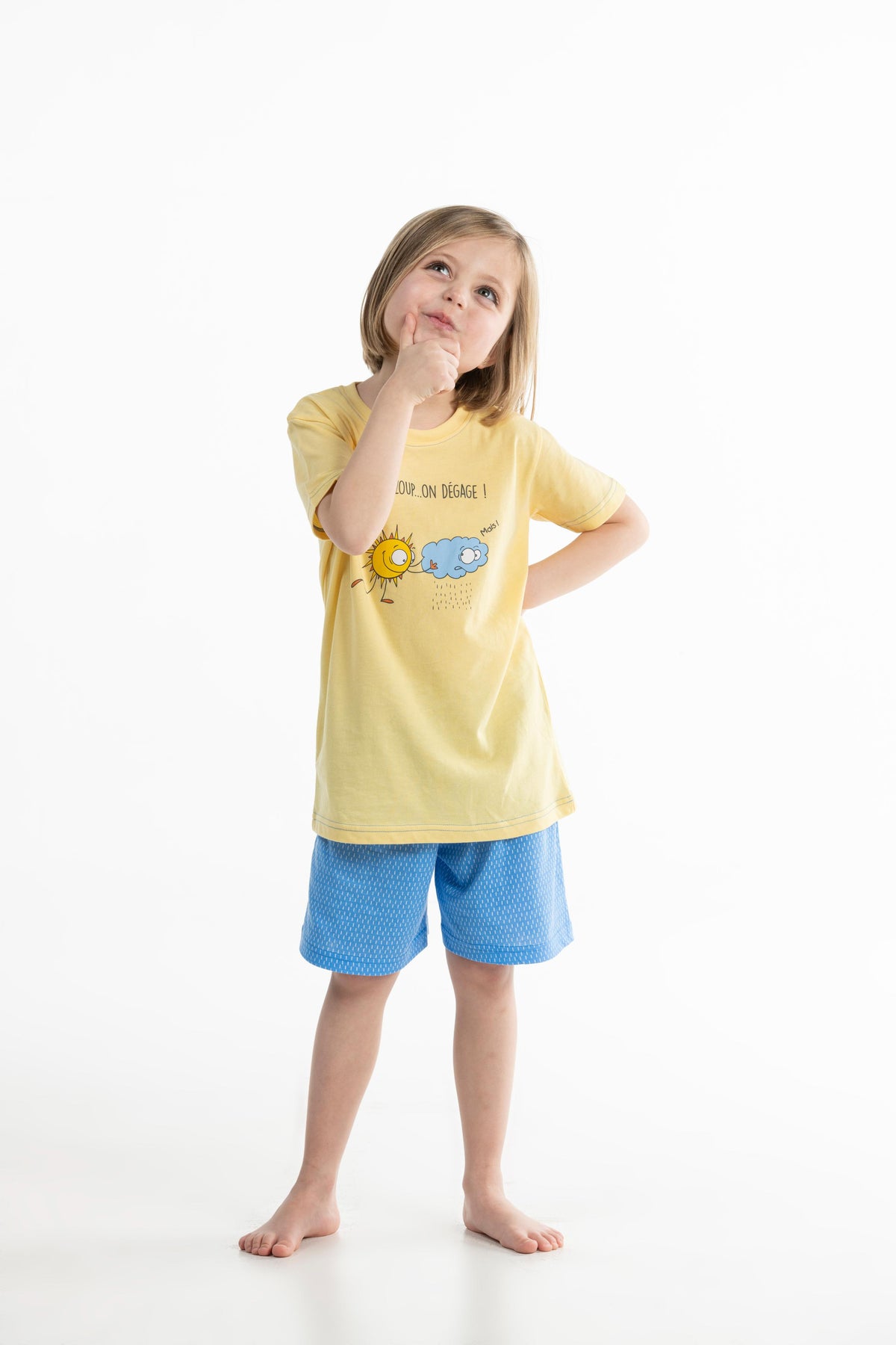 Short Pyjama - Kid - Jaune Sunlight