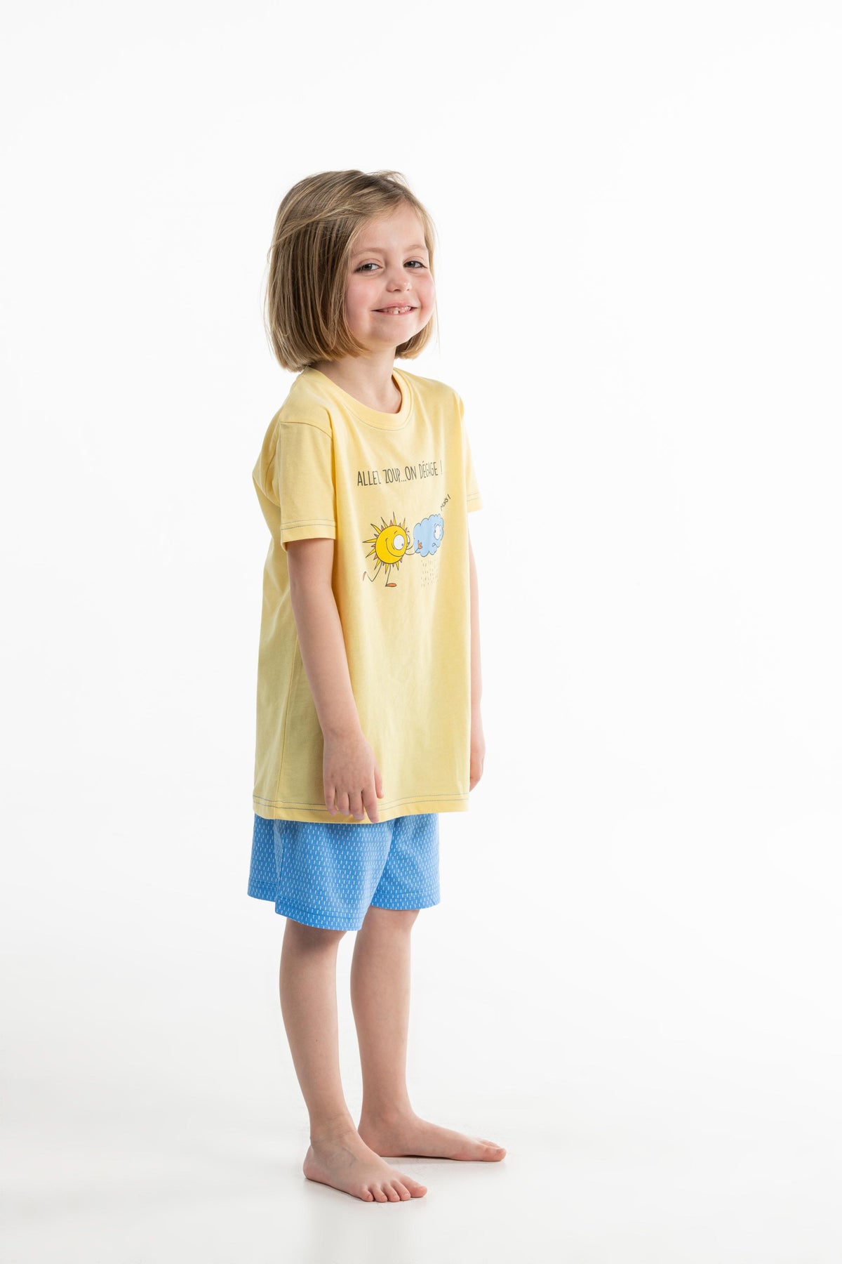 Short Pyjama - Kid - Jaune Sunlight