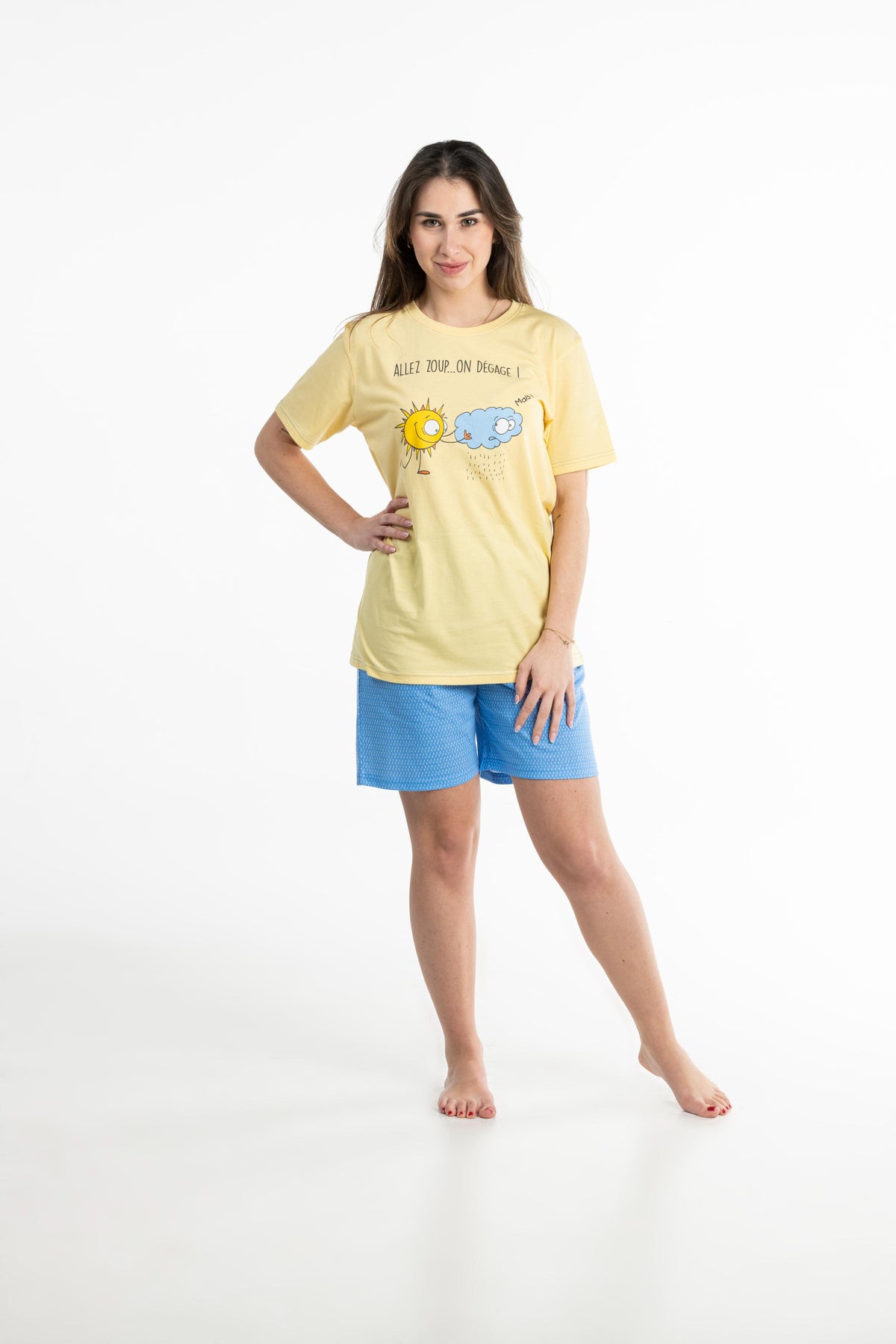 Short Pyjama - Femme - Jaune Sunlight