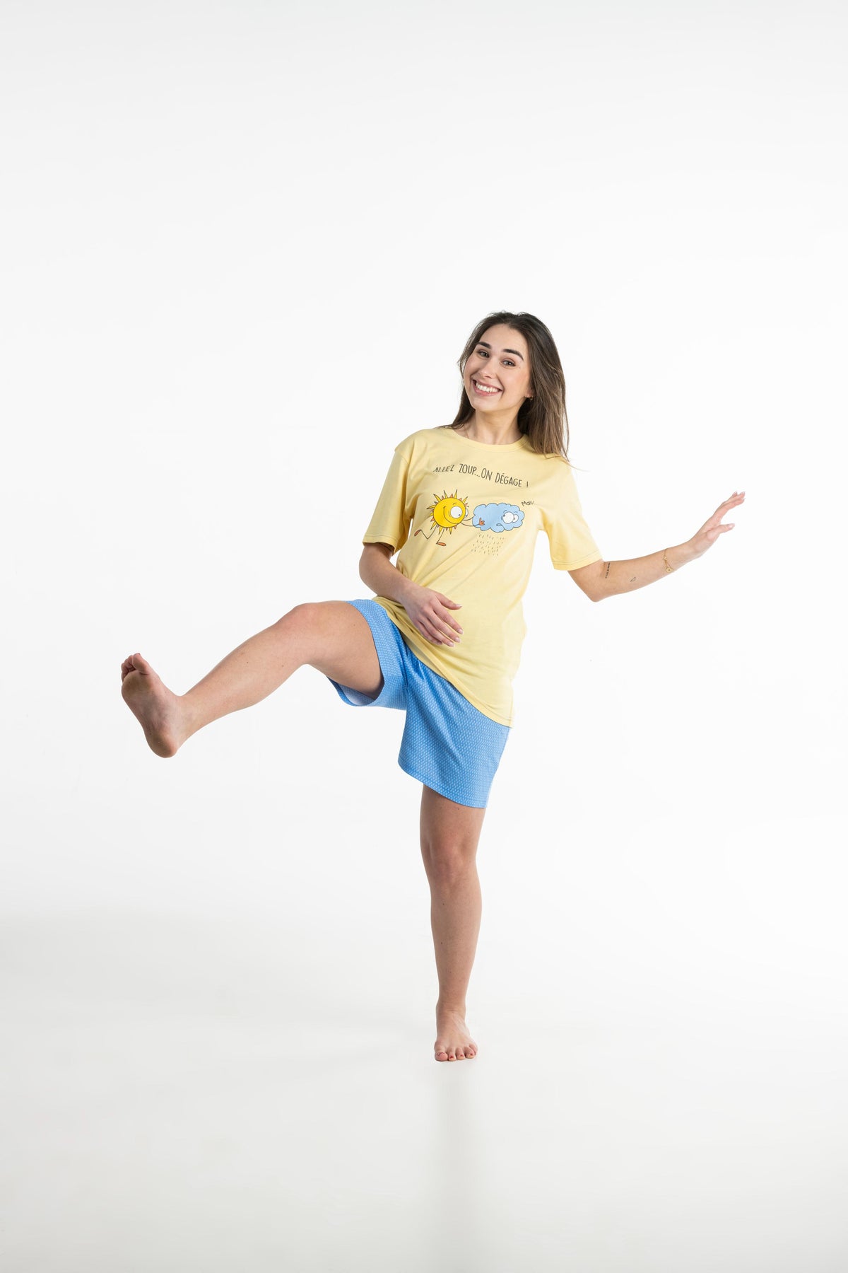 Short Pyjama - Femme - Jaune Sunlight