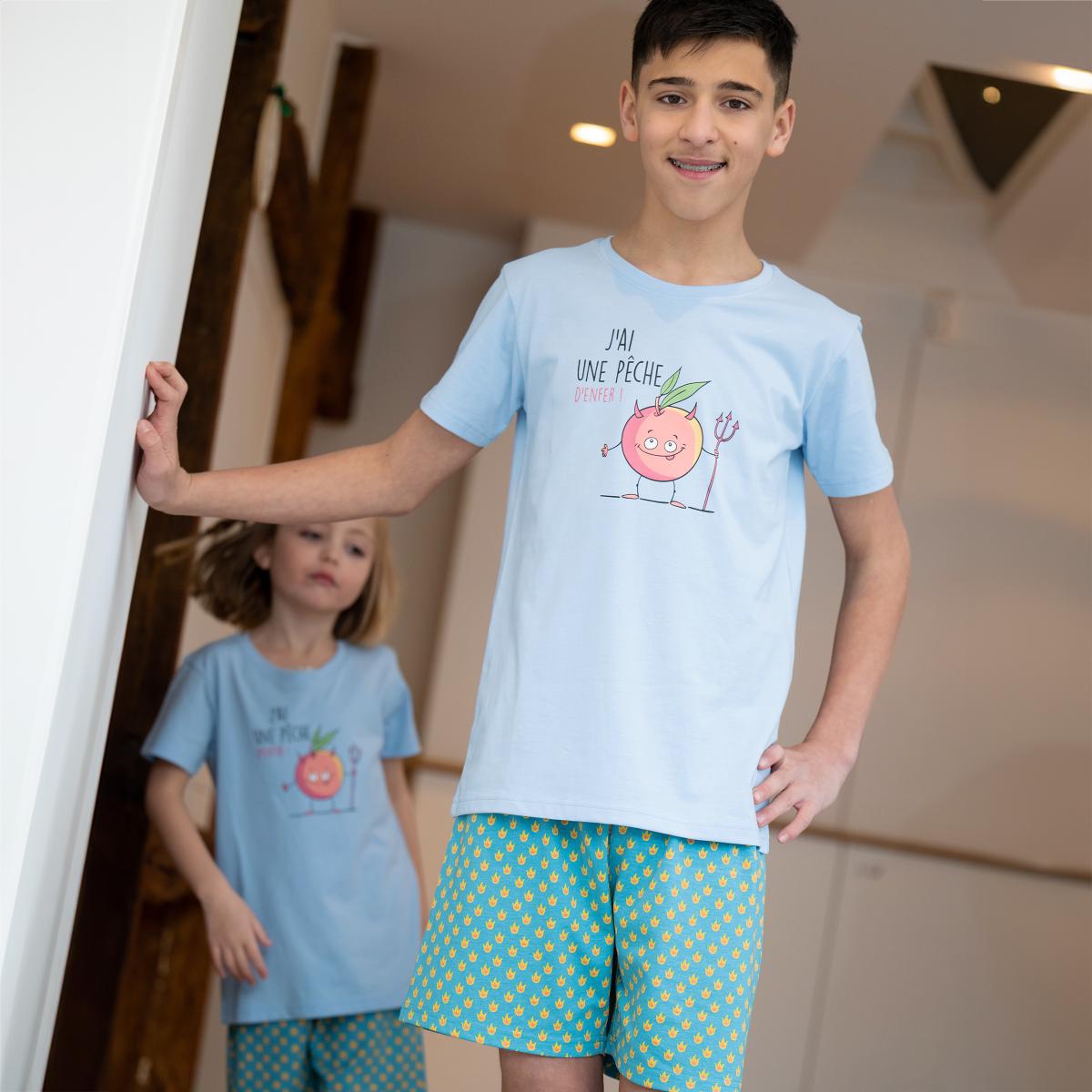 Short de pyjama - Enfant mixte - Bleu clair