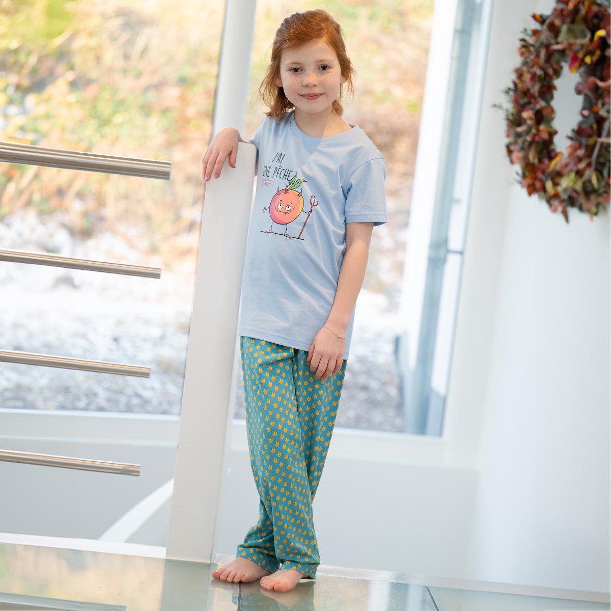 Pyjama long - Enfant mixte - Bleu clair