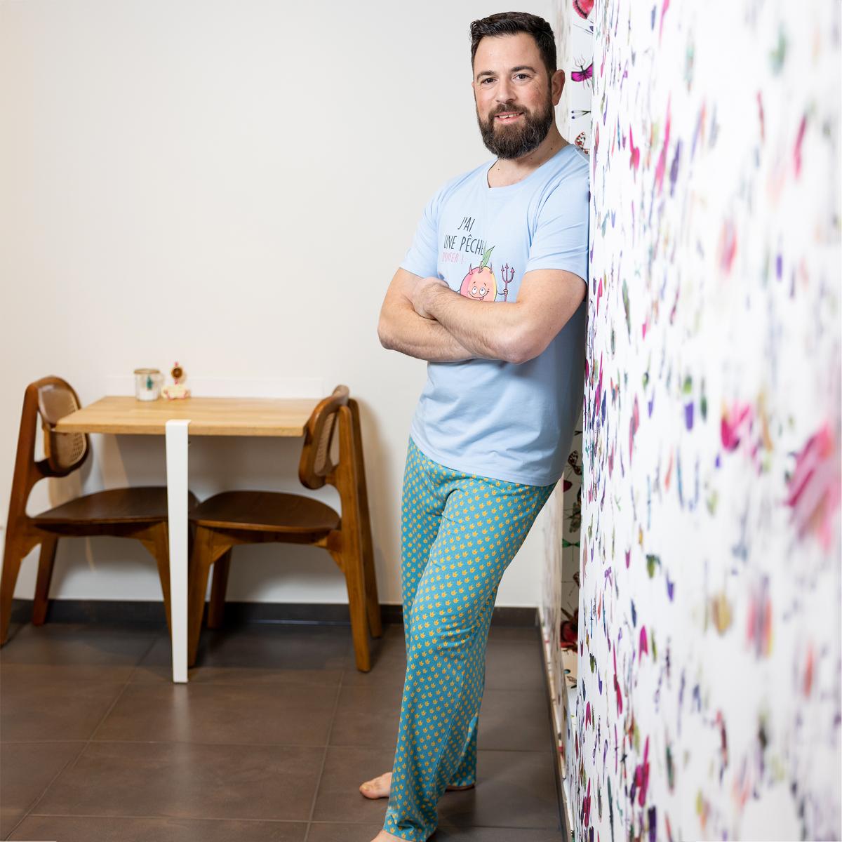 Pyjama long - Homme - Bleu Clair