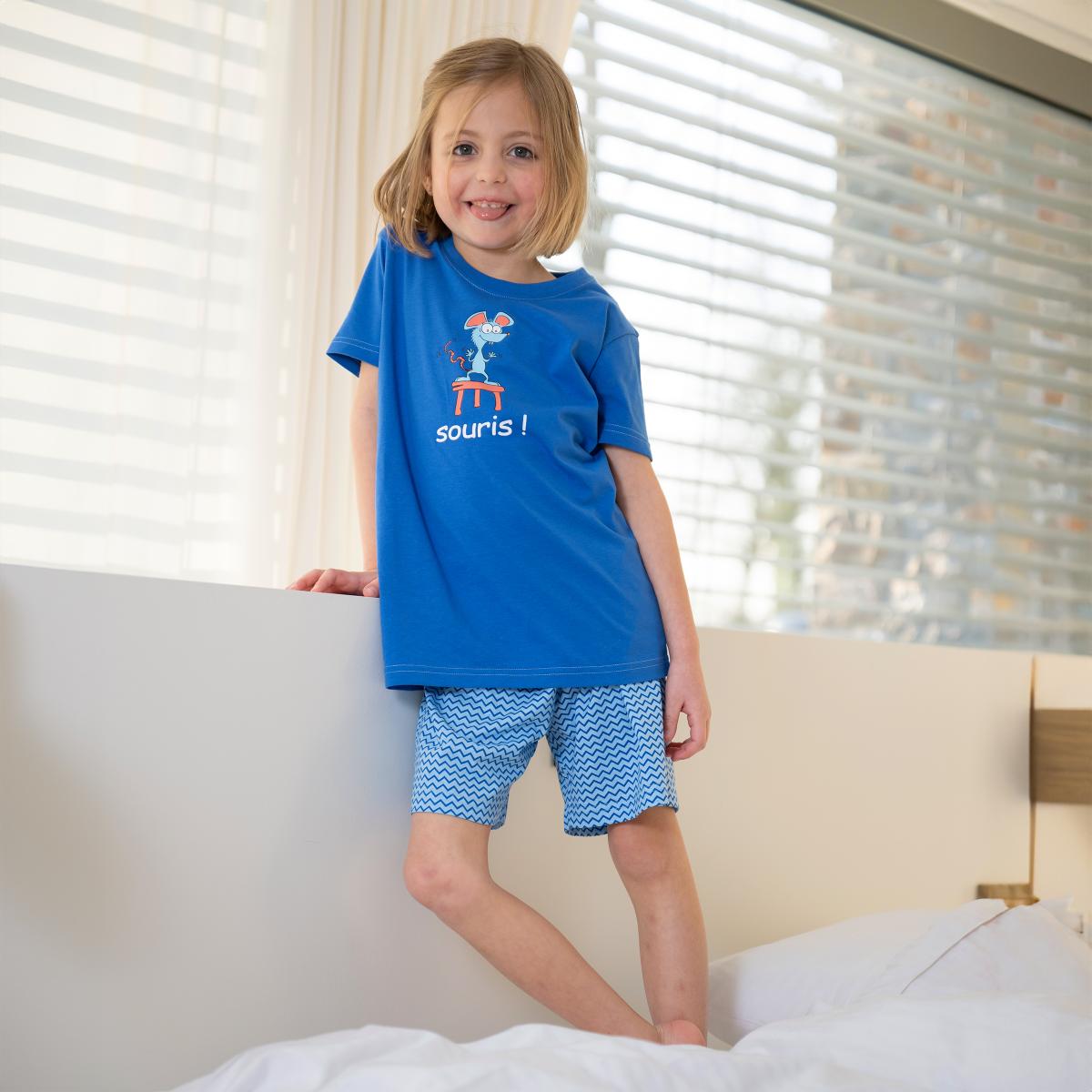 Short de pyjama - Enfant mixte - Bleu