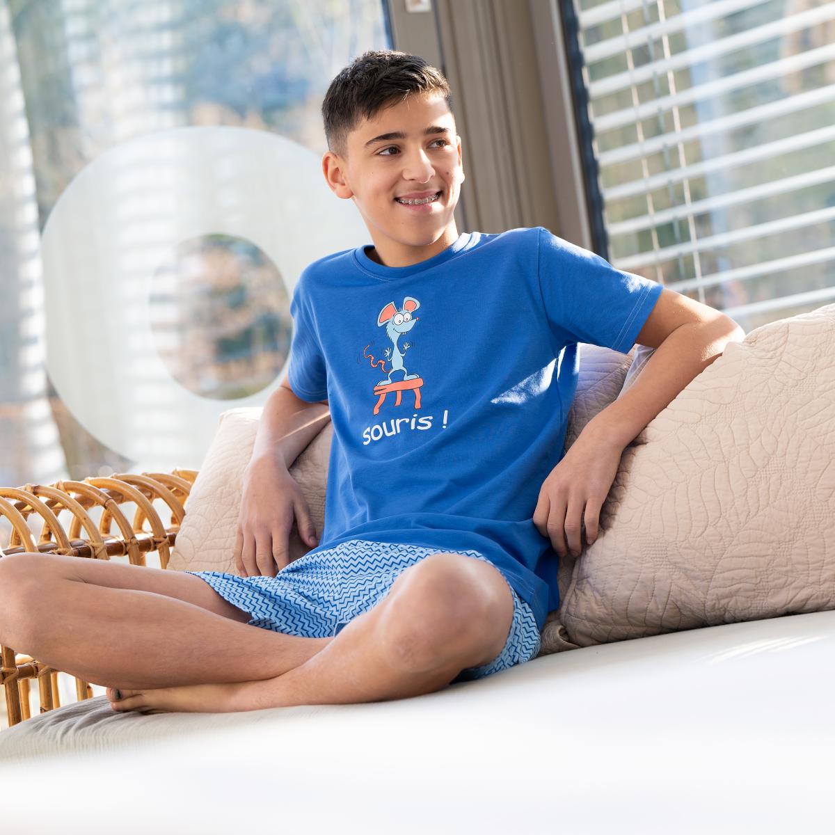 Short de pyjama - Enfant mixte - Bleu